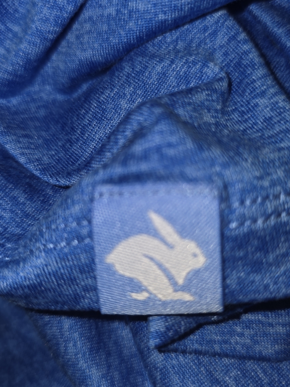 Rabbit Running Tee XL Blue Athletic Shirt Short Sleeve Performance Workout Top - Picture 8 of 9